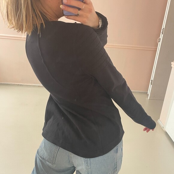 Athleta Full Zip Moto Jacket Black Small - Picture 9 of 11